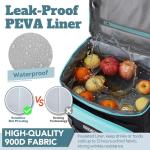 INSMEER 80 Can Collapsible Rolling Cooler Bag