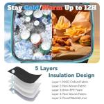 INSMEER 80 Can Collapsible Rolling Cooler Bag