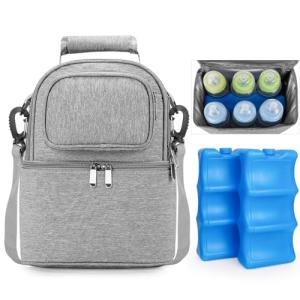 Insulated Breastmilk Cooler Bag with Ice Pack