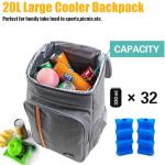 Large Insulated Leak-Proof Cooler Backpack for Camping