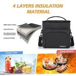 Insulated Large Lunch Bag with Waterproof Zipper