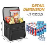 Insulated Large Lunch Bag with Waterproof Zipper