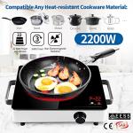 2200W Portable Infrared Electric Cooktop with Touch Control