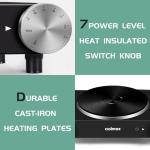 CUSIMAX Portable Electric Hot Plate for Camping