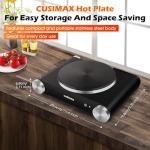 CUSIMAX Portable Electric Hot Plate for Camping