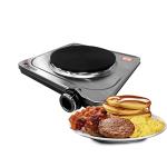 1500W Portable Electric Cooktop - Stainless Steel