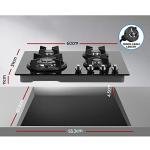 Portable 4-Burner Gas Cooktop with Knob Controls