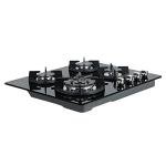 Portable 4-Burner Gas Cooktop with Knob Controls