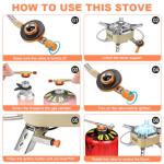 Portable Gas Camping Stove with Piezo Ignition