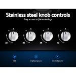 Portable 4-Burner Gas Cooktop with Knob Controls