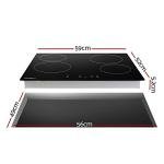 Portable 4-Burner Electric Cooktop with Touch Control