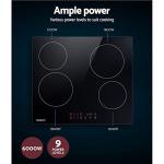 Portable 4-Burner Electric Cooktop with Touch Control