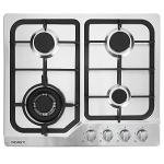 Portable 4-Burner Gas Cooktop with Glass Surface