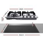 Portable 4-Burner Gas Cooktop with Glass Surface