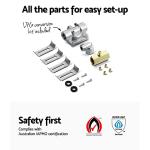 Portable 4-Burner Gas Cooktop with Glass Surface