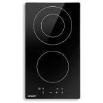 Portable 2-Burner Electric Cooktop with Touch Controls