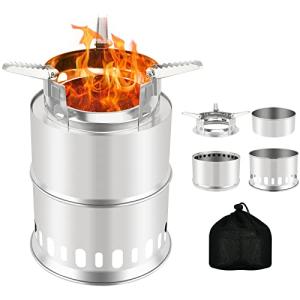 KOMCLUB Portable Wood Burning Camping Stove