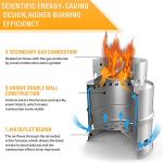 KOMCLUB Portable Wood Burning Camping Stove