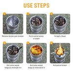 KOMCLUB Portable Wood Burning Camping Stove