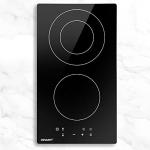 Portable 2-Burner Electric Cooktop with Touch Controls