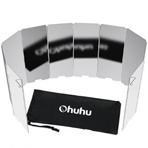 Ohuhu Folding Camp Stove Windshield with Carrying Bag