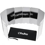 Ohuhu Folding Camp Stove Windshield with Carrying Bag