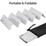 Ohuhu Folding Camp Stove Windshield with Carrying Bag