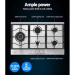 Devanti 5-Burner Portable Gas Cooktop, 90cm