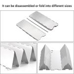 Ohuhu Folding Camp Stove Windshield with Carrying Bag