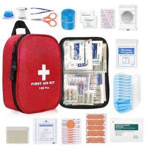 AUSELECT 130PCS Travel First Aid Kit for Outdoor