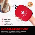 AUSELECT 130PCS Travel First Aid Kit for Outdoor