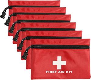6 Pack Mini Empty First Aid Kit Pouches