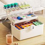 Portable 3-Tier First Aid Kit for Camping