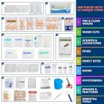 Compact Waterproof First Aid Kit - 368 Pieces