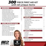 M2 BASICS Premium First Aid Kit with 300 Pieces