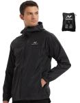 Men's Packable Waterproof Rain Jacket for Hiking