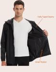 Men's Packable Waterproof Rain Jacket for Hiking
