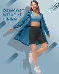 Lightweight Women's Waterproof Rain Jacket, Moroccan Blue