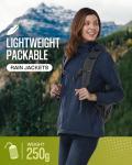 Women's Waterproof Packable Rain Jacket for Outdoors