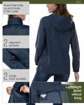 Women's Waterproof Packable Rain Jacket for Outdoors