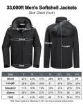 Men's Waterproof Softshell Jacket with Fleece Lining