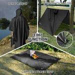 MINYII Waterproof Hooded Rain Poncho for Outdoors