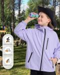 Rolanko Lightweight Waterproof Hooded Jacket for Kids