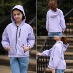 Rolanko Lightweight Waterproof Hooded Jacket for Kids