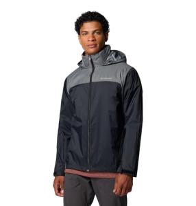 Columbia Men's Waterproof Rain Jacket in Black/Grey
