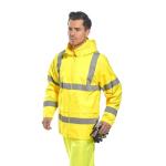 Men's Waterproof Hi-Vis Rain Jacket with Hood