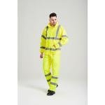 Men's Waterproof Hi-Vis Rain Jacket with Hood