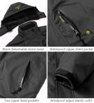 Men's Waterproof Fleece Ski Jacket for Winter Adventures