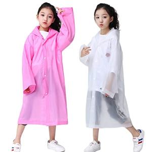Kids Waterproof Rain Poncho for Ages 6-13