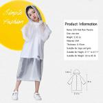 Kids Waterproof Rain Poncho for Ages 6-13